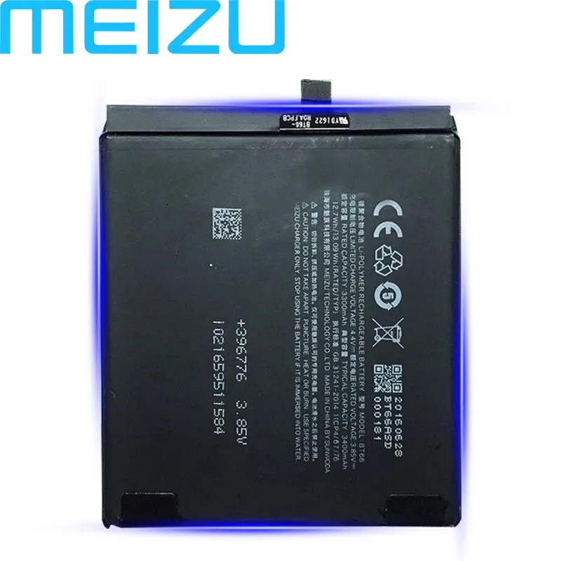 Meizu 100% оригинал BT66 3400 мАч Новая батарея для PRO 6 Plus телефон высокое качество + номер