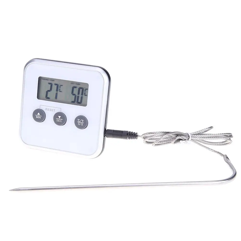 electronic thermometer timer food meat temperature meter gauge with probe free global shipping