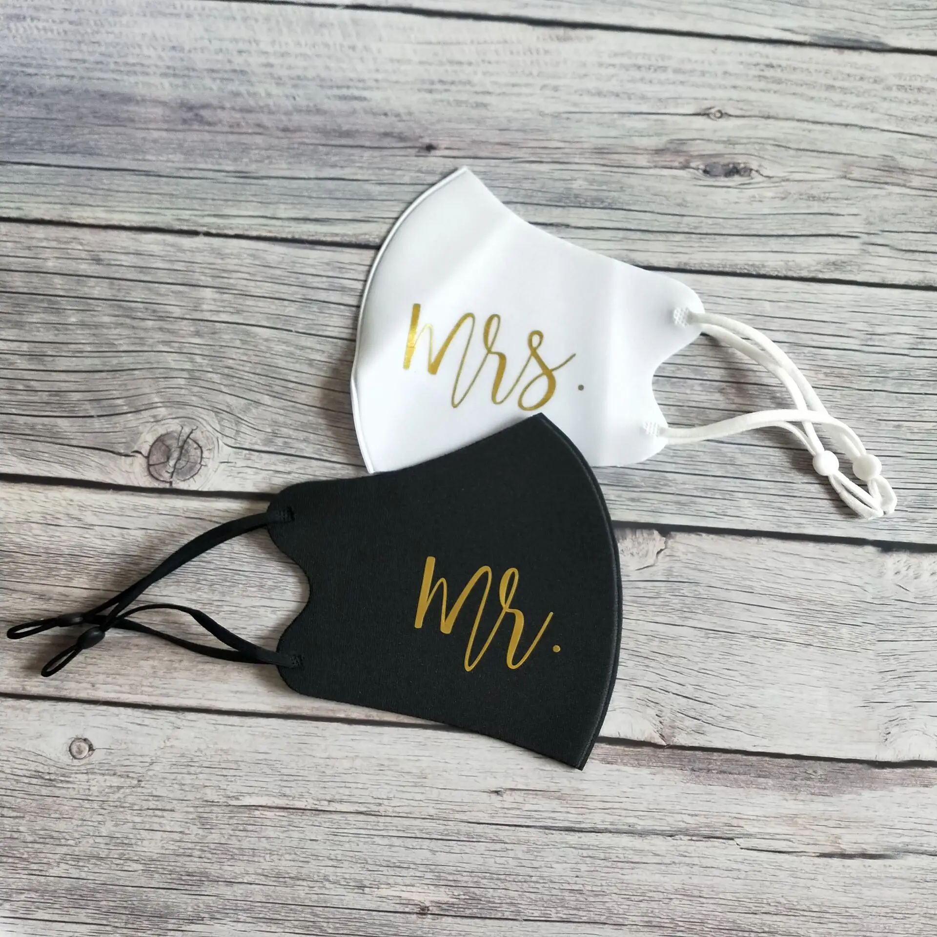 Зеркало Золото Mr Mrs Свадебные маска для лица с регулируемым взрослых маски на