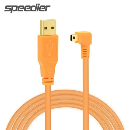 

USB 2.0 Mini USB Camera Cable High-Visibility Orange Gold - plated plug withstands plugging Camera On line shooting cable