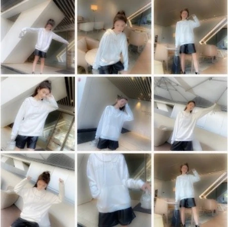 

Худи женское, с длинным рукавом, со стразами, А2, осень 113674