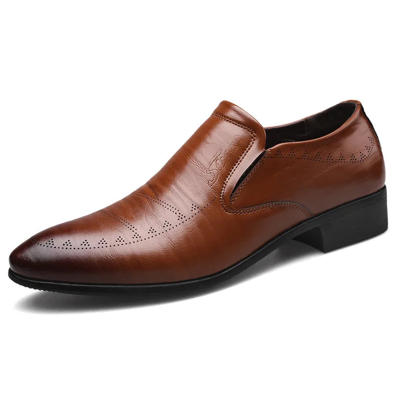 

New Men Dress Shoes Fashion Oxford Business Men Shoes Pu Leather High Quality Soft Casual Breathable Men's Flats Slip-On Shoes99