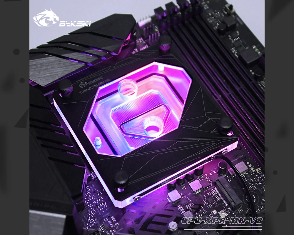 Bykski Процессор-XPR-MK-V3 для Intel Lga115x/2011/2066 Процессор водяное охлаждение блок освещения RBW Системы Microwaterway блок водяного охлаждения I7