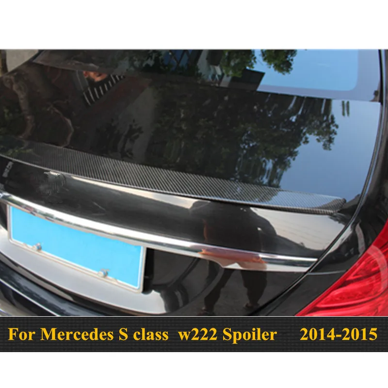 W222 стиль cf задний спойлер задние крылья для Mercedes S class- S320 S400 S500 S600 benz модель