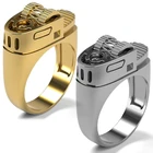 Уникальная мужская мода 14K Золотое кольцо прикуривателя юбилей подарок обручальное кольцо ювелирные изделия кольца