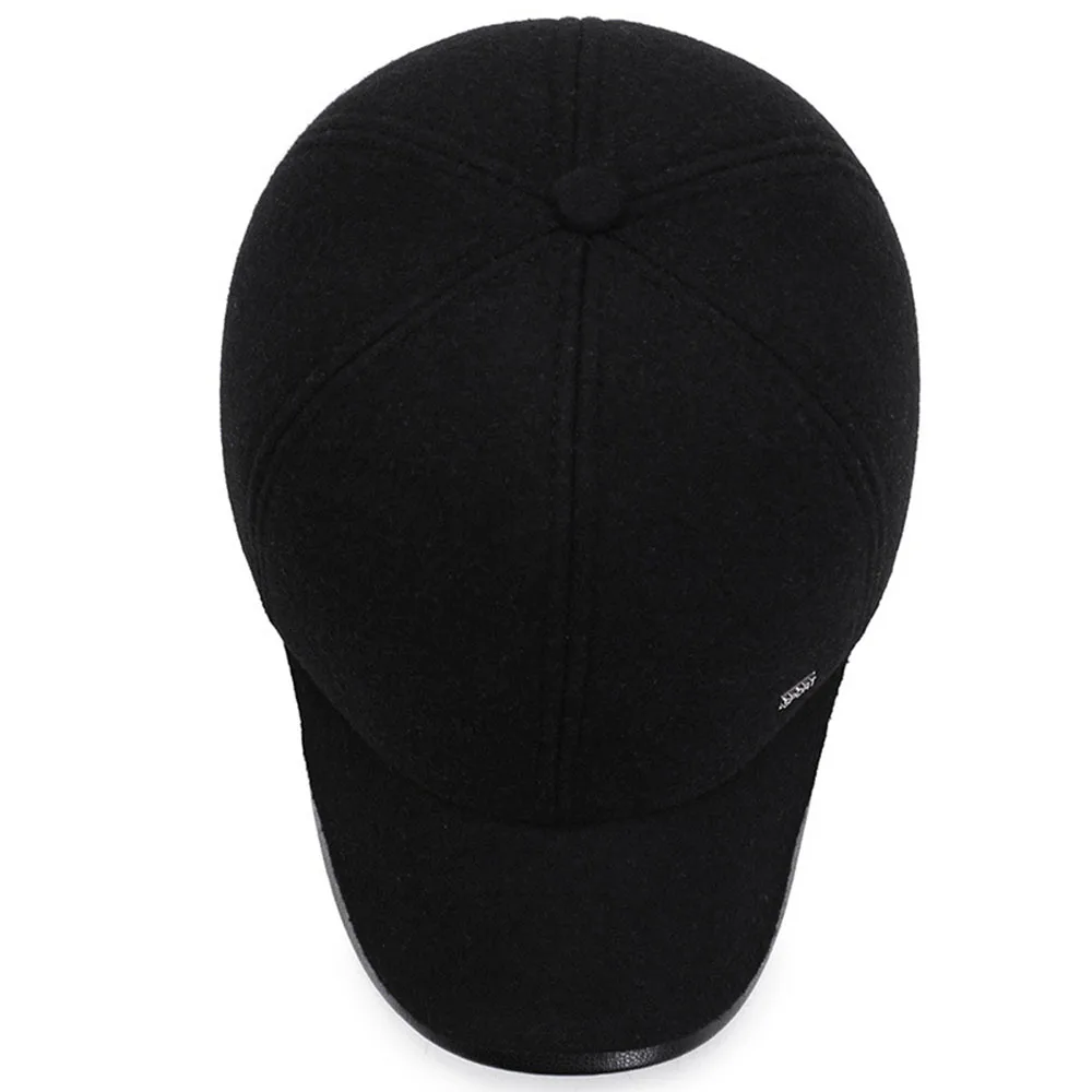 FS Мода зима шерсть уха лоскут Бейсбол кепки для мужчин женщин Открытый Теплый