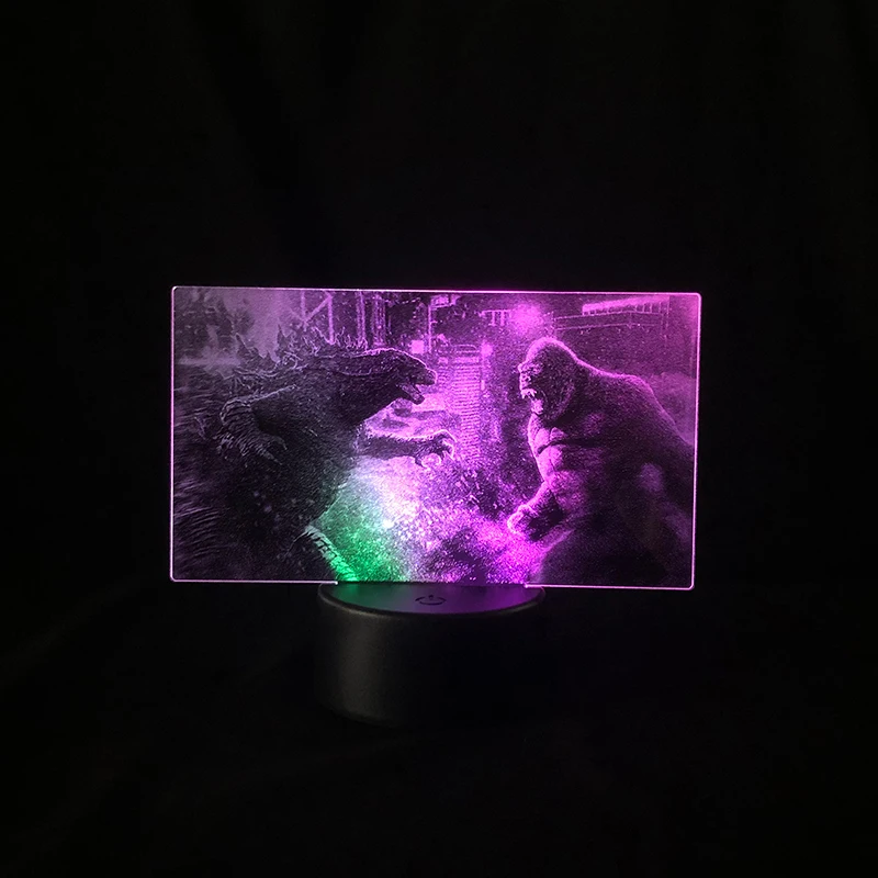 

Touch Sensor Two Tone Lamp King Kong Gorilla Bedroom Festival Present Two Tone Led Light Colorful Two Tone 3D Lamp Table Child