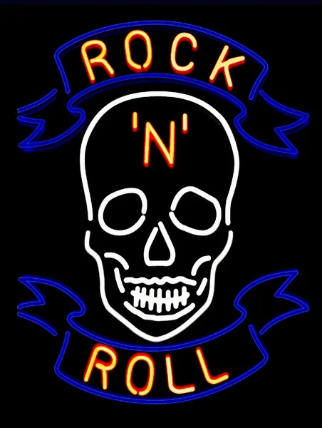 

Rock 'n' Roll Neon, Retro Metal Aluminium Sign Vintage / Man Cave / Bar/ Pub