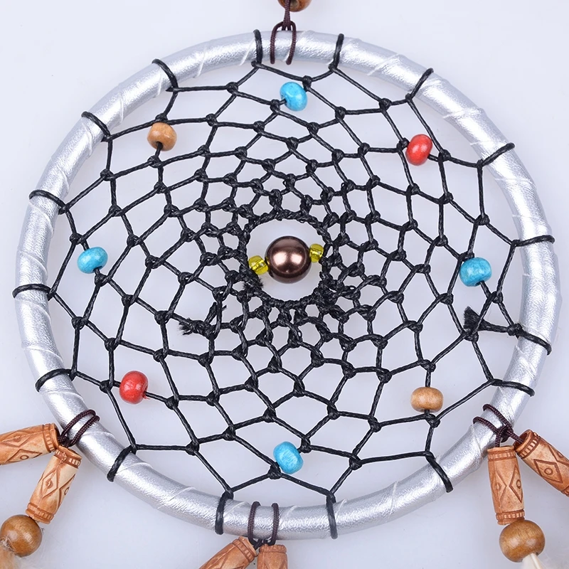 

Wind Chimes Handmade Indian Dream Catcher Net With Feathers Wall Hanging Dream Catcher Craft Gift Home Decoration