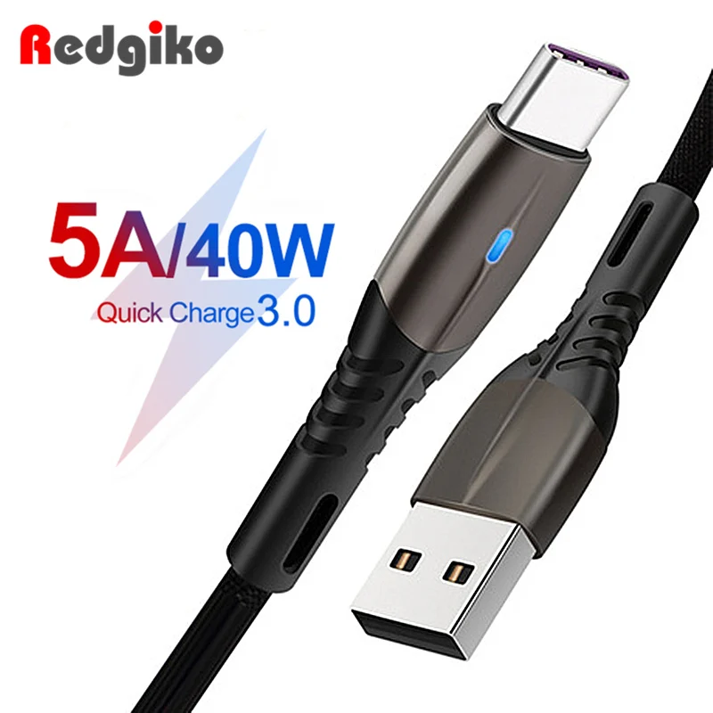 5А USB Type C кабель для Huawei Mate 20 Pro P20 Xiaomi Note 7 цинковый сплав Быстрая зарядка 3 0 шнур
