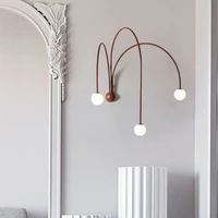 modern italian design minimalist wall light creative lron led light for living room bedroom bedside lamp restaurant aisle e27