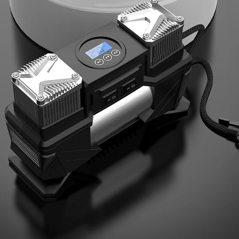 12V транспортных средствах с двойным цилиндром Портативный цифровой шинах насос