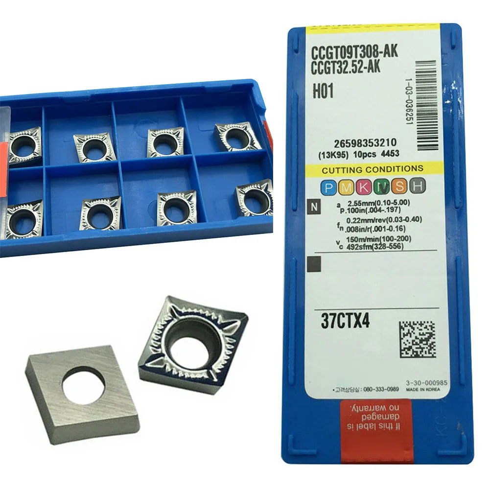 

Для алюминиевых вставок CCGT09T308 -AK CCGT32.52-AK CNC карбидные лезвия резака CCMT09T308 фотоинструмент в упаковке 10 штук