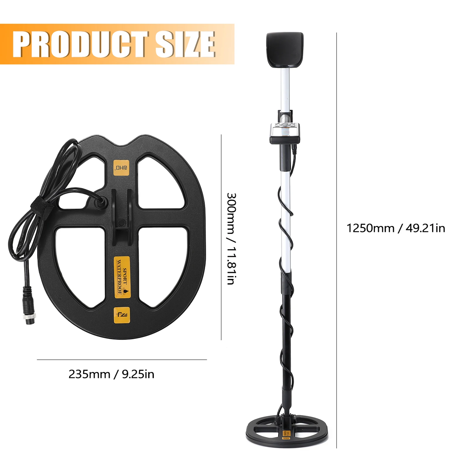 

Z30 11.5 Inch Search Coil Metal Detector LCD Display Treasure Finder Archaeology Instrument Handheld Multipurpose Metal Detector