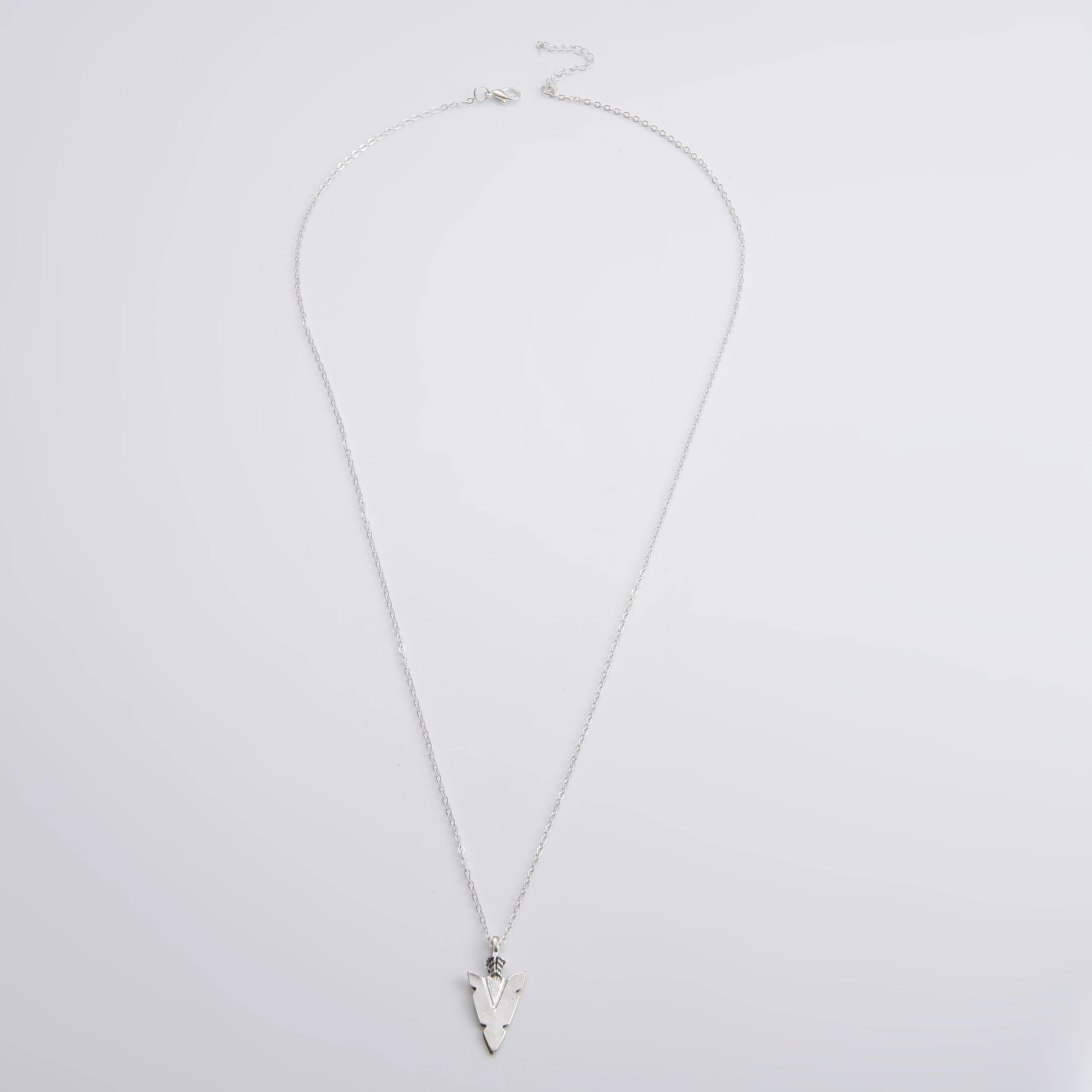 Летнее Длинное Ожерелье из сплава с подвеской в виде стрелы серебряная цепочка