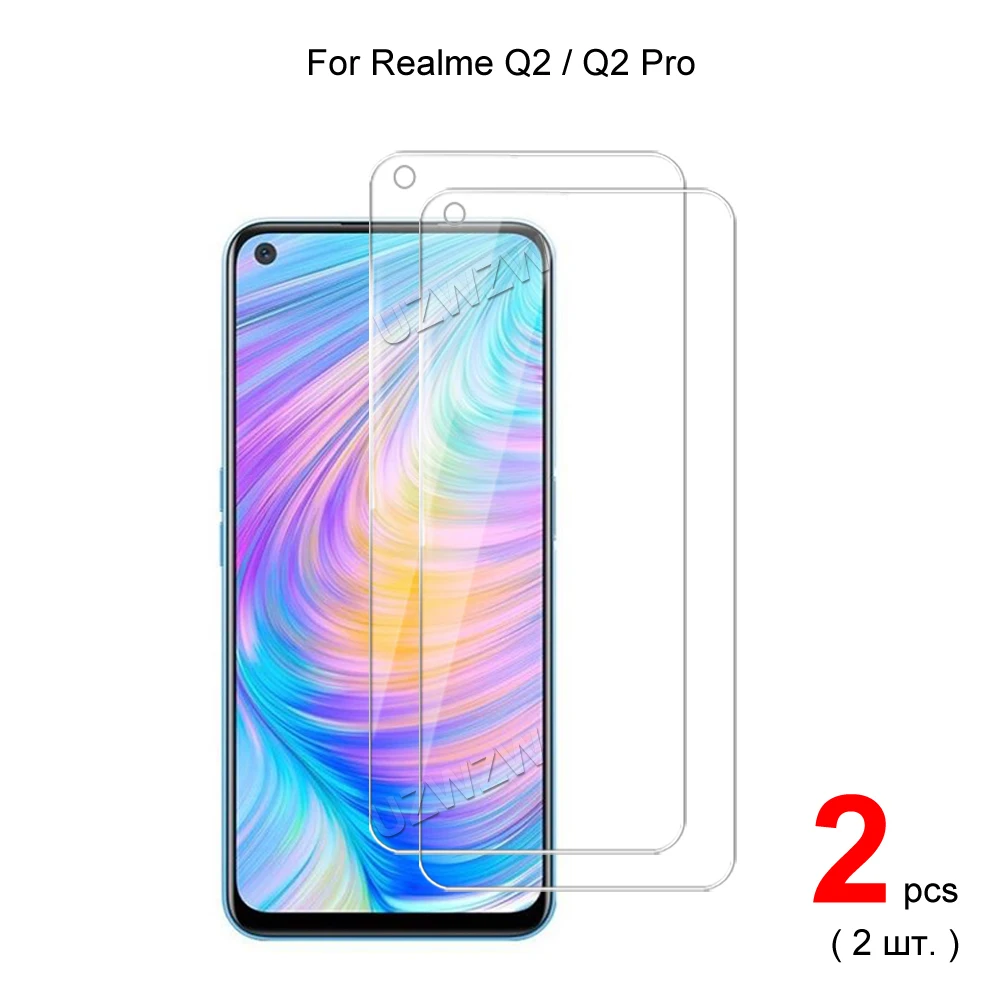 

For Realme Q2 Pro / Q2 Explosion Proof 2.5D 0.26mm Tempered Glass Screen Protectors Protective Guard Film HD Clear