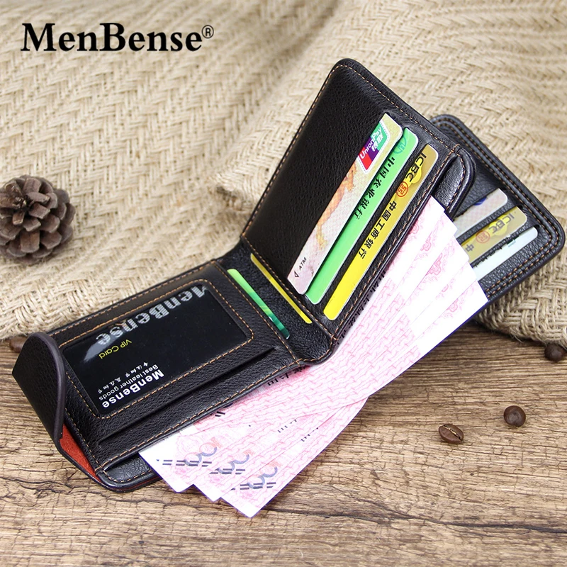 MenBense Pu Leather Youth Student Anime Short Wallet Men Ourse Card Holder Money Mini Female Bag Handbag Male Coin Purse Gift