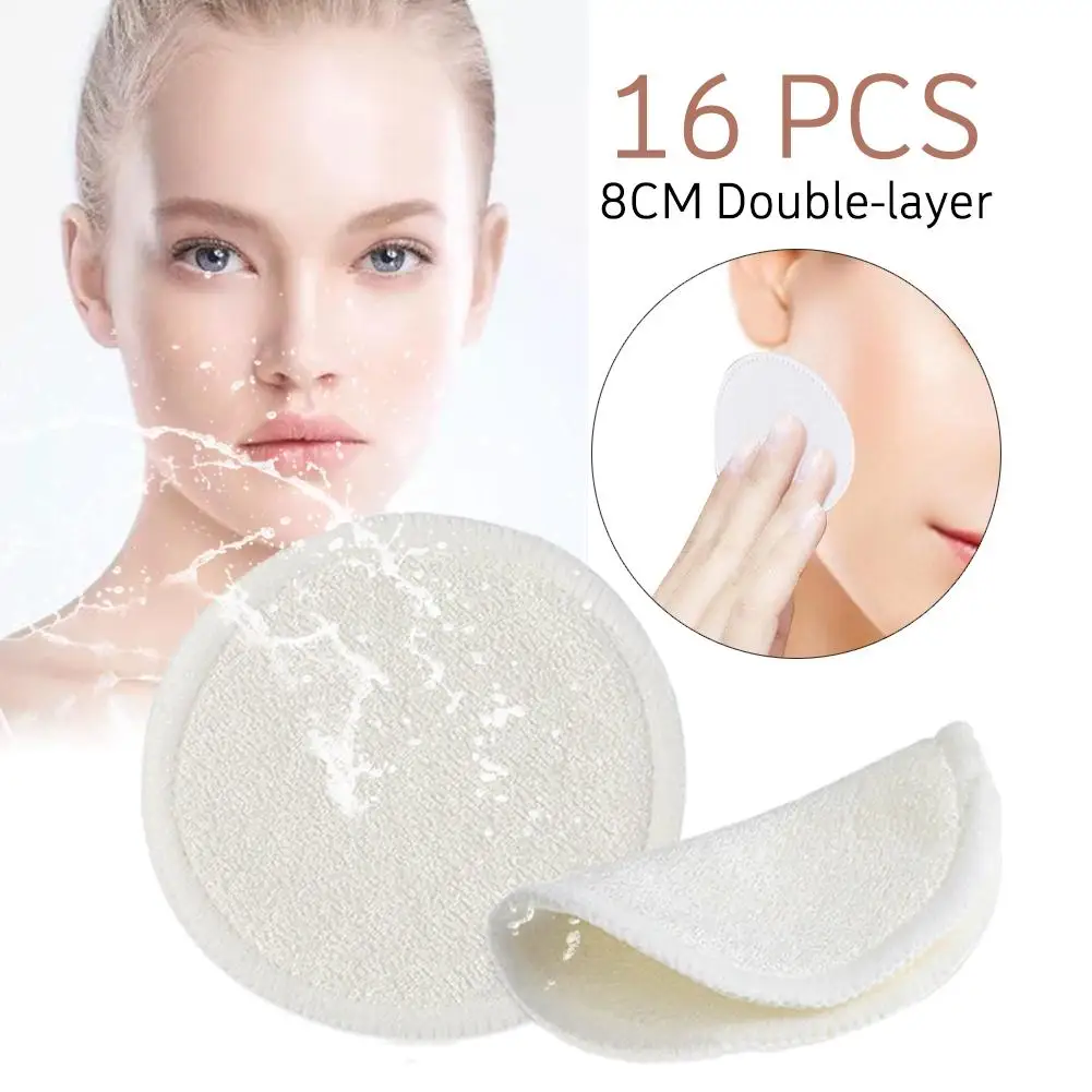 16 шт 8 см двухслойные салфетки для снятия макияжа Многоразовые безопасные