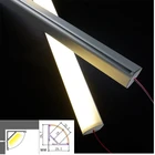 Светодиодный светильник, 5 шт., 12 В постоянного тока, 50 см, диодный Невидимый потолочный угловой профиль, 10 Вт, двухрядный, 240 светодиодовметр, лента, линейная лента 45 градусов