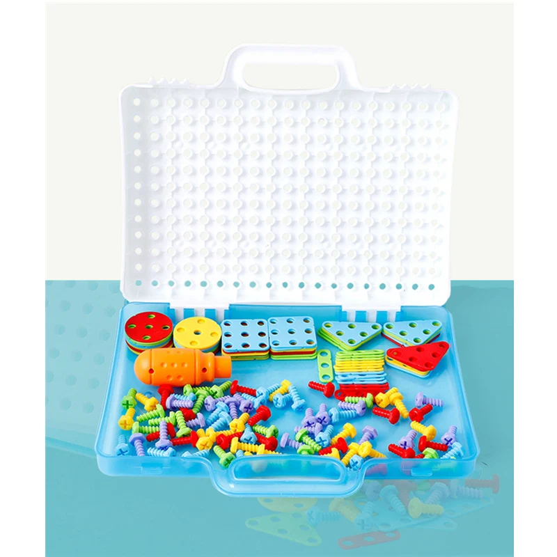 

Assemble Electric Drill Screw Building Blocks Tools Sets DIY 3D Puzzle For Kids Children Boys Pretend Play Educational Toys Gift