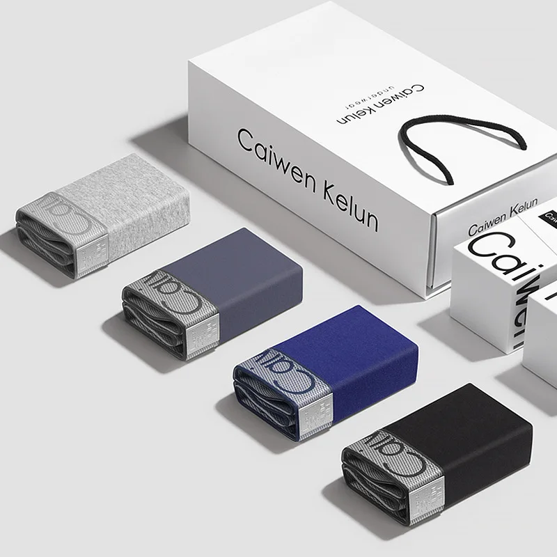 Pure Cotton Youth Antibacterial Breathable Trend Personality Four-corner Shorts Head Bottom Pants Panties Men's Underwear Boxer