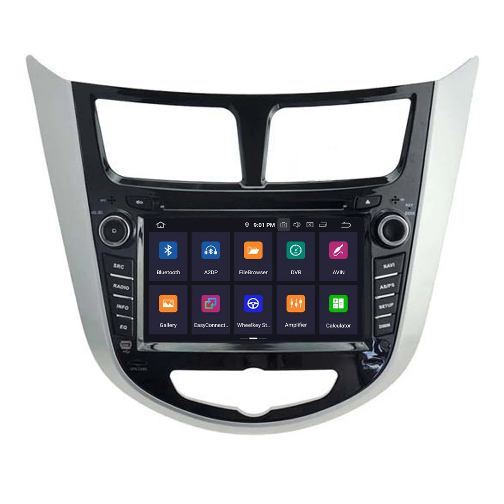 Автомобильный мультимедийный плеер RoverOne для Hyundai Verna Solaris Accent I25 Android 10 0 сенсорный