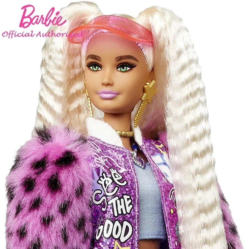

Серия кукол Барби Extra, коллекционная детская игрушка, Куртка Varsity, пушистые руки и питомец, плюшевый мишка, рок, Bold, мода GYJ77 для дня рождения