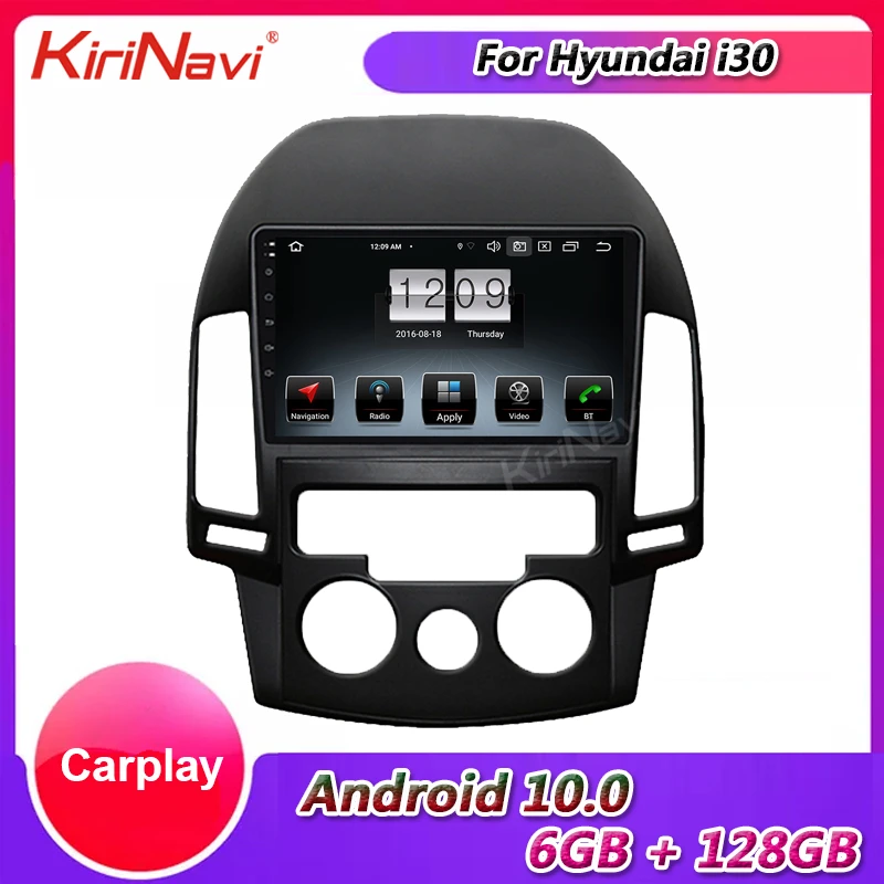 Автомагнитола KiriNavi с сенсорным экраном Android 10 0 для Hyundai i30 автомобильный Dvd-плеер