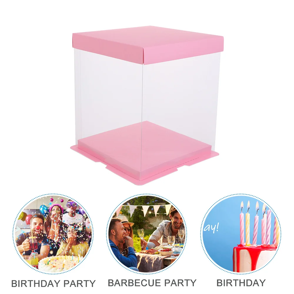 

4pcs Transparency Packaging Box Crafted Packaging Box Creative Dessert Box