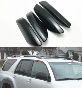 Черная накладка на рейку багажника на крышу для Toyota 4runner N210 Hilux Surf 2003- 2009, сменная Крышка корпуса 4 шт.компл.