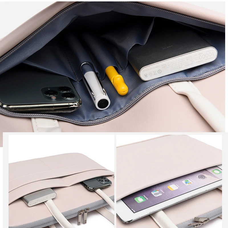 pu leather laptop bag with strap case 13 14 15 15 6 inch for macbook air pro 16 hp huawei shoulder laptop briefcase handbag 15 6 free global shipping