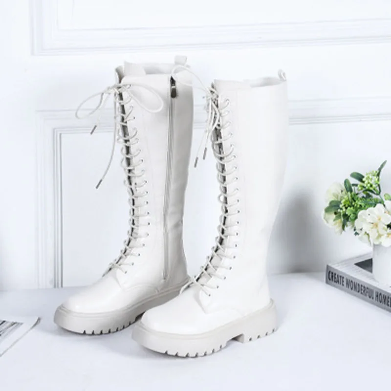 Женские нескользящие ботинки GRITION удобные теплые на плоской подошве с круглым