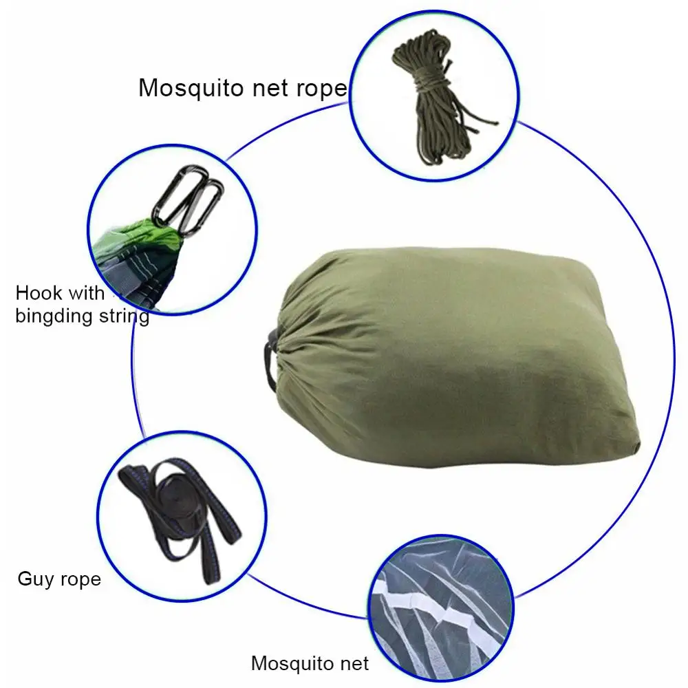 Палатка-гамак портативная с парашютной тканью двойная палатка для кемпинга
