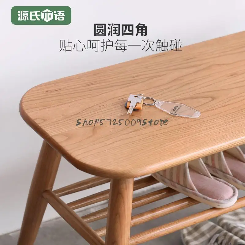 Сменный стул из массива дерева Вишневое дерево Скандинавская дверь для ног