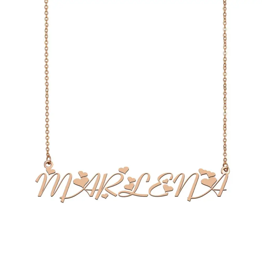 

MARLENA Name Necklace , Custom Name Necklace for Women Girls Best Friends Birthday Wedding Christmas Mother Days Gift