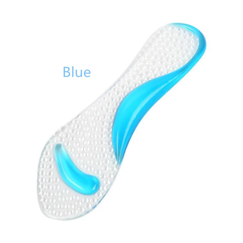 Blue 1 пара Подпяточник в обуви на высоком каблуке расстроен арки поддержки стельки силикагелевые стельки Анти-скольжения для Для женщин высокий каблук Сникеры на каждый день - Цвет: Blue