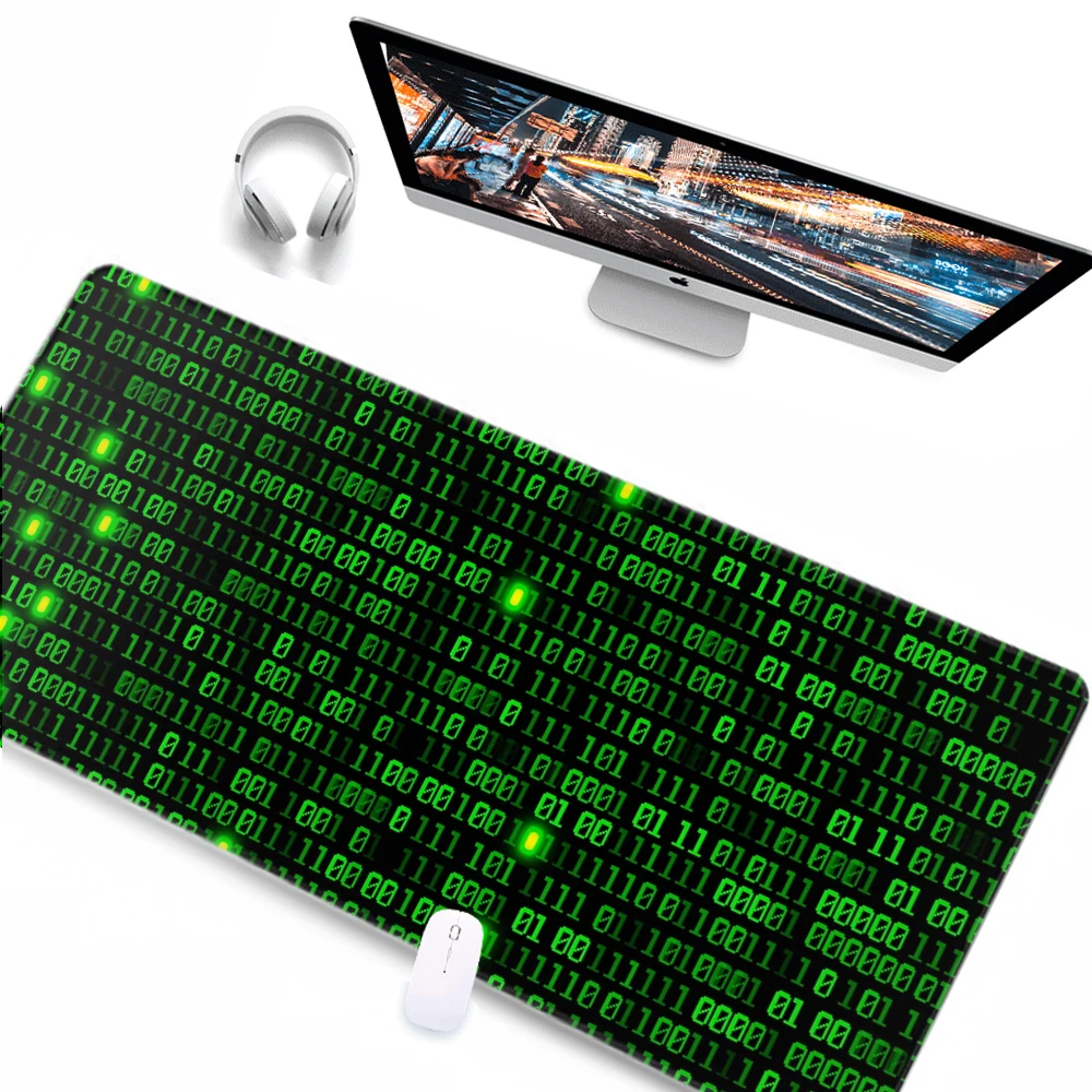 Коврик для мыши 3D Matrix с двоичным кодом игровой коврик компьютера ноутбука Demon Slayer