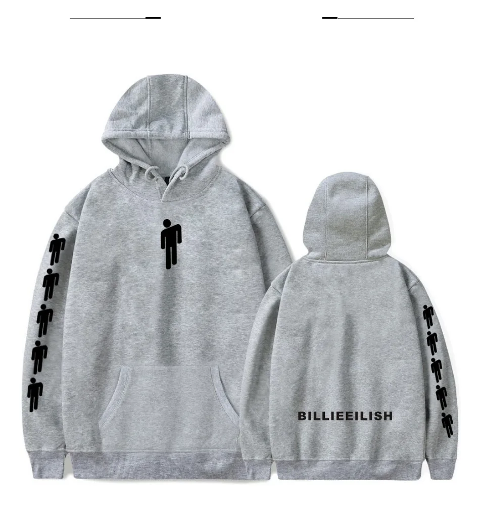 Толстовки с буквенным принтом, женские осенние пуловеры Billie Eilish в стиле хип-хоп с капюшоном, модные женские однотонные толстовки с длинным рукавом KPOP