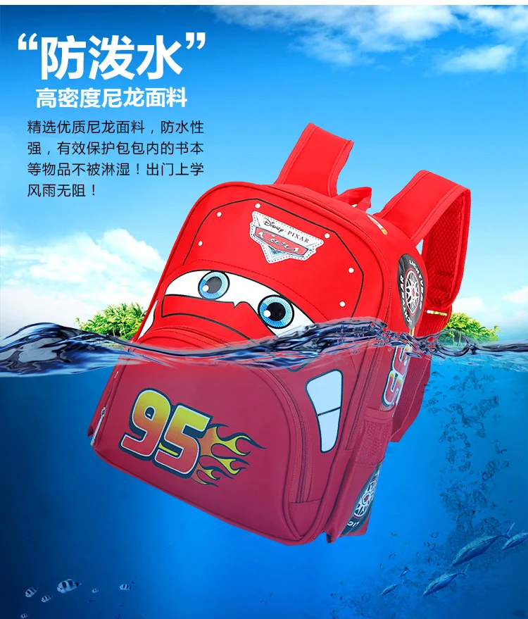Disney Car Cartoon School Bag Children Backpack Waterproof Out Nylon Hand bag Boy Girl Gift bookbag | Багаж и сумки