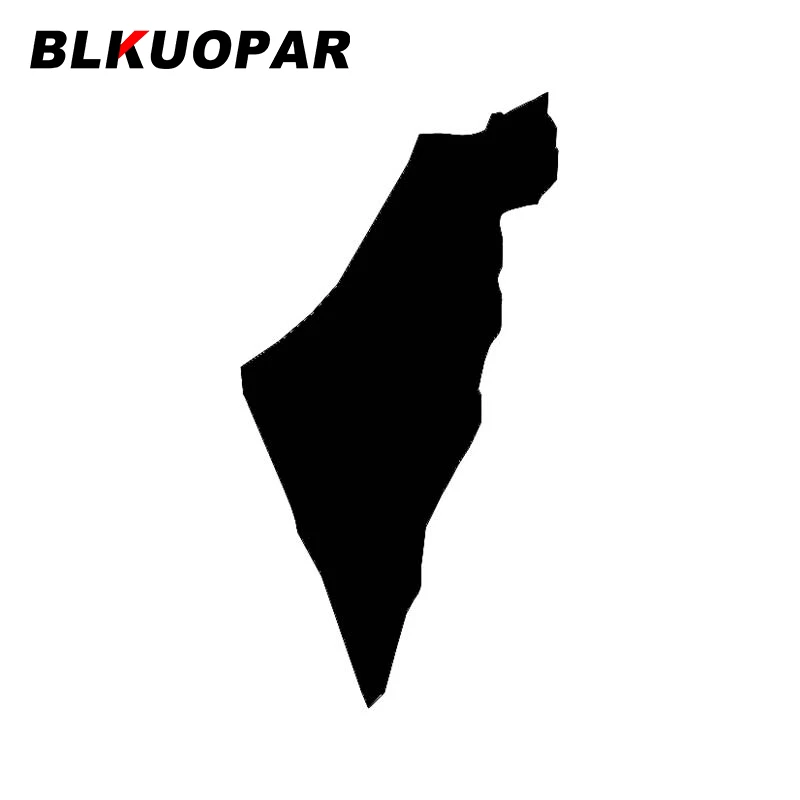 

BLKUOPAR для Израиля 3D черные тонкие контуры силуэт карта автомобильные наклейки строительные водонепроницаемые окна автомобильный Стайлинг