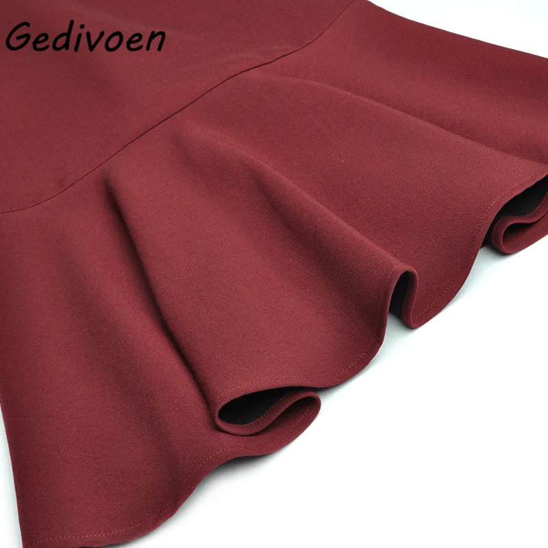 

Dedivoen New 2021 Women Summer Fashion Designer Turn-down Collar Regular Solid Dress