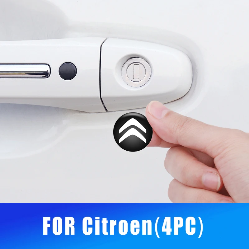 

4pc/set 20mm Car Door Keyhole Stickers Decoration Protection For Citroen C2 C3 C4 Quatre Saxo Xsara Jimny 1.6 16v Accessories