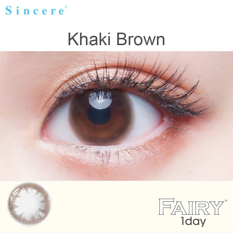 

Sincere vision 6pcs/box Khaki Brown Colored Contact Lenses for eyes soft contact lens Makeup big beauty pupil