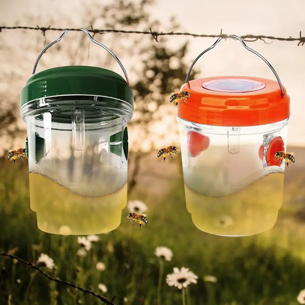 

Пчелиные ловушки для наружного применения, эффективный контейнер для мух светодиодный светильник кой, желтые ловушки на солнечных батарея...