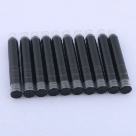 Чернильные картриджи для перьевой ручки диаметром 3,4 мм, 10 шт., синие, черные, красные или зеленые