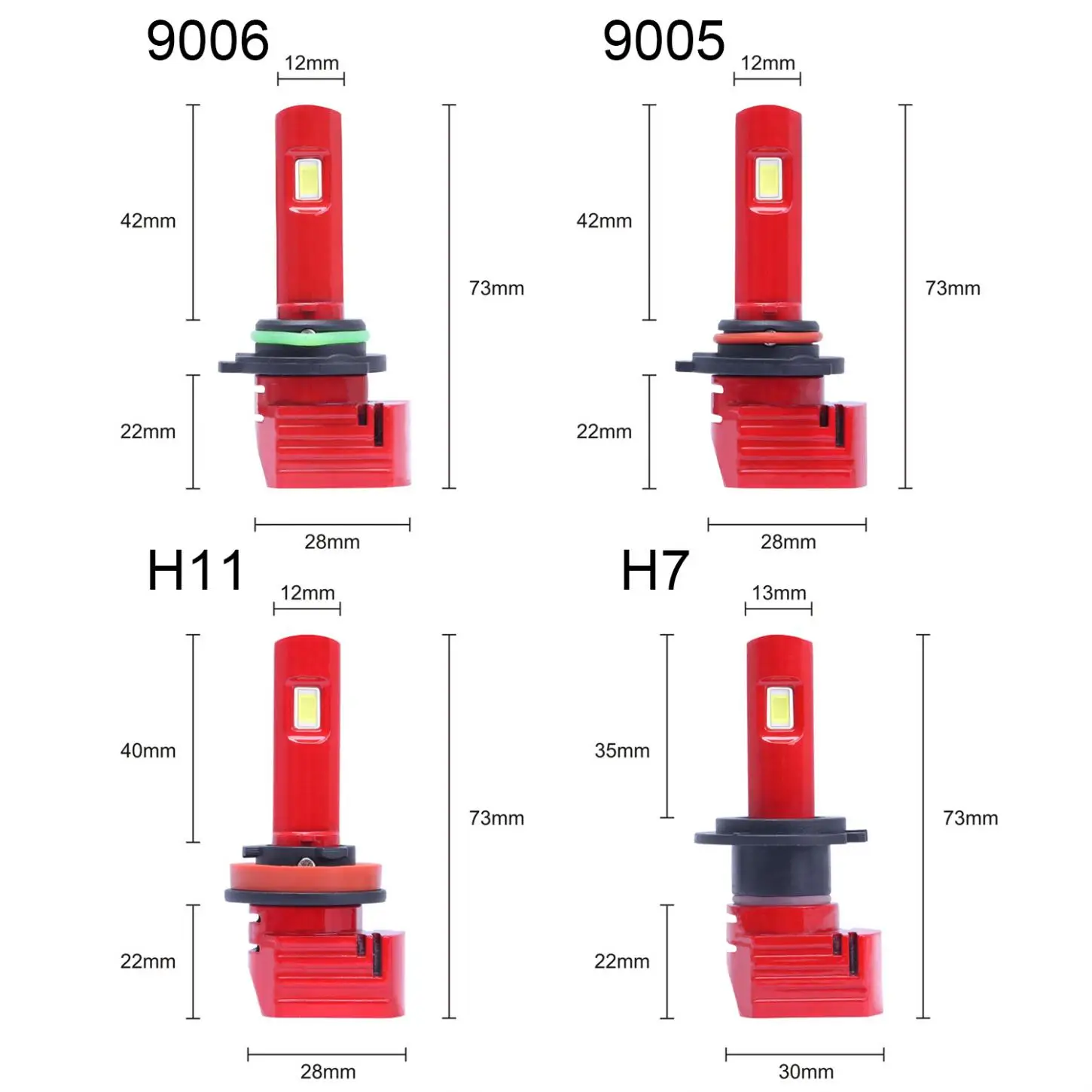 2 шт. 9005 / 9006 H7 H8 H11 72W фары для 7200LM IP67 6000 К туман светильник автомобилей головной