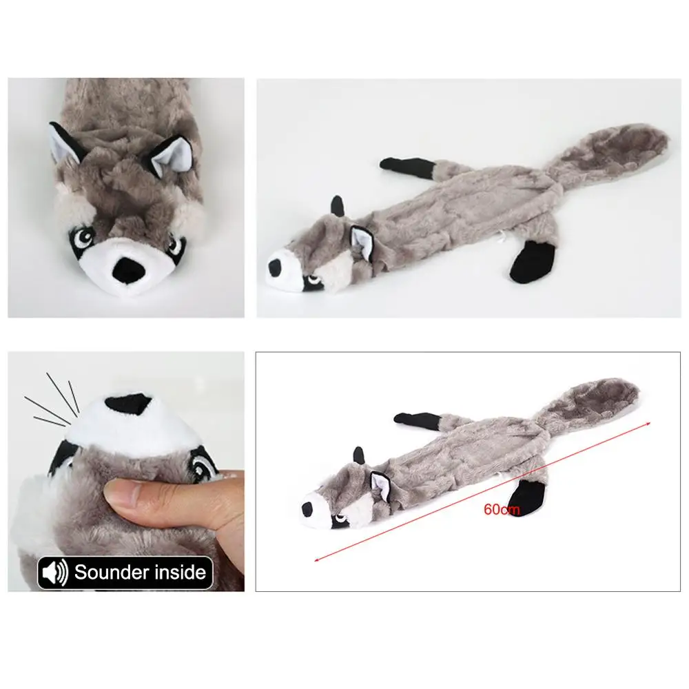 Чудесные плюшевые игрушки писк питомца щенок волк кролик белка енот животных