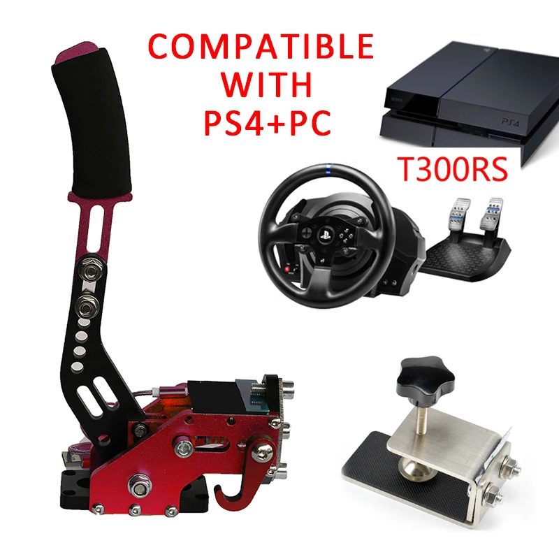 T300RS Red Горячие гоночные игры USB Ручной тормоз SIM зажим PC+ PS4 ручной тормоз SIM для гоночных игр G920 G29 G27 с приспособлением экшн-игрушка FANATECOSW - Цвет: T300RS Red