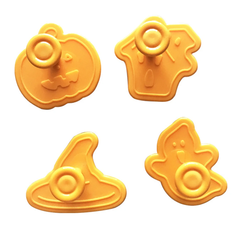 Новые 4 шт Хэллоуин печенье штамп плесень 3D плунжера резак DIY формы для выпечки
