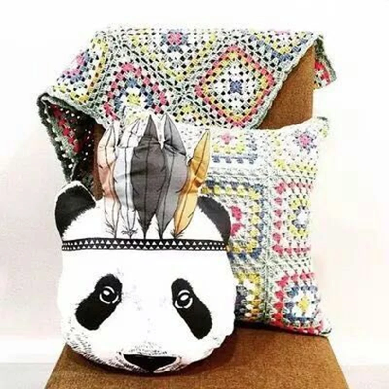 Плюшевая мягкая подушка индийская Лыжная панда Агнесс плюшевая кровать диван